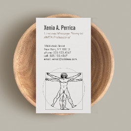 Tarjeta De Visita Terapia de Masaje Deportivo Vitruviana 1