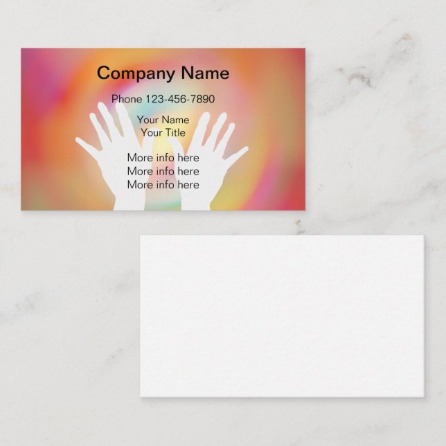 Tarjeta De Visita Terapia de masaje Diseño moderno (Anverso / Reverso)