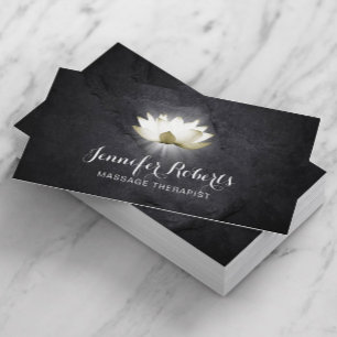 Tarjeta De Visita Terapia de Masaje Elegante Salón De Sanación De Lo
