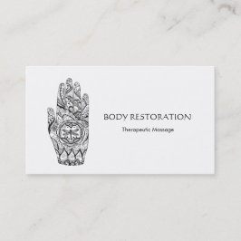 Tarjeta De Visita Terapia de Masaje Henna Dragonfly Tattoo Hand 7