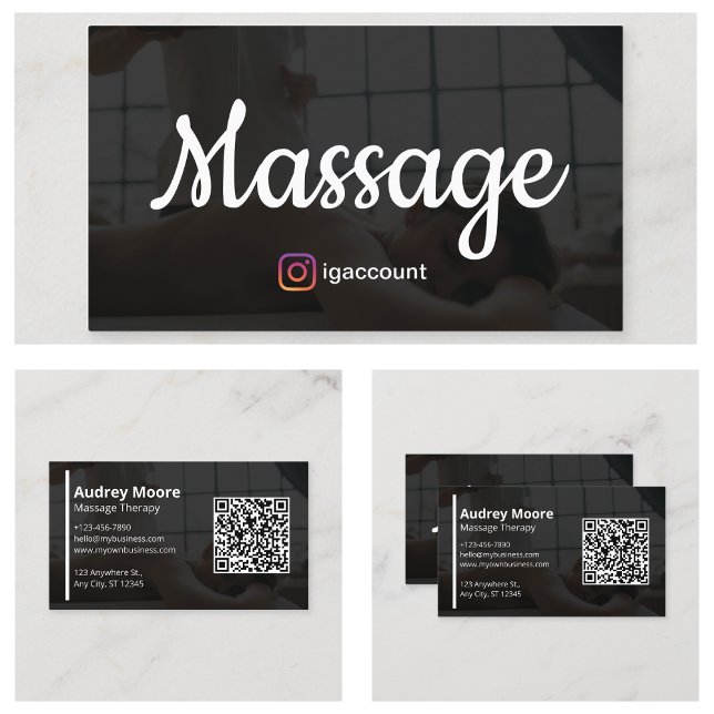 Tarjeta De Visita Terapia de Masaje Holístico (Holistic Massage Therapy Business Card
)