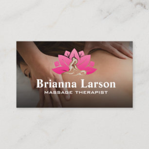 Tarjeta De Visita Terapia de Masaje   Logotipo
