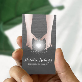 Tarjeta De Visita Terapia de Masaje Manos Curadoras de Energía Reiki