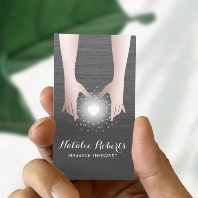 Tarjeta De Visita Terapia de Masaje Manos Curadoras de Energía Reiki (Subido por el creador)