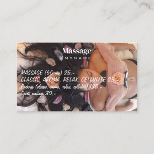 Tarjeta De Visita Terapia de Masaje Manos Sanadoras Spa de Salud Bot