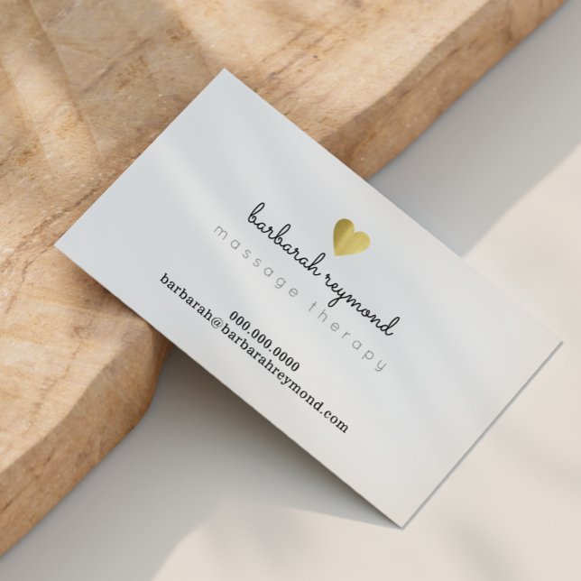 Tarjeta De Visita Terapia de masaje (profesión personalizado) blanco (Subido por el creador)