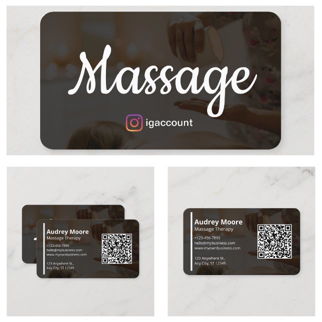 Tarjeta De Visita Terapia de masaje profesional de bienestar (Wellness Professional Massage Therapy Business Card
)