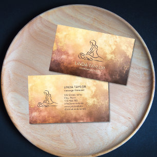 Tarjeta De Visita Terapia de Masaje Profesional Lotus CHIROPRACTOR