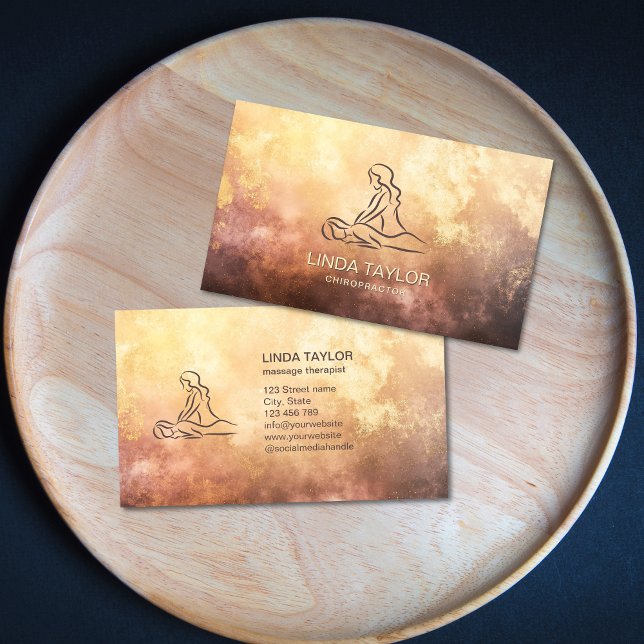 Tarjeta De Visita Terapia de Masaje Profesional Lotus CHIROPRACTOR (Subido por el creador)