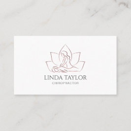 Tarjeta De Visita Terapia de Masaje Profesional Lotus CHIROPRACTOR
