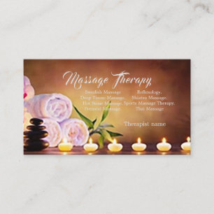 Tarjeta De Visita Terapia de masaje/Tarjeta de presentación de velas