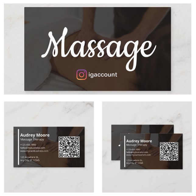 Tarjeta De Visita Terapia de Masaje Terapia de Bienestar Holística (Massage Therapy Holistic Wellness Therapists Business Card
)