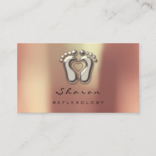 Tarjeta De Visita Terapia de Masaje Terapia de Reflexología Copper M