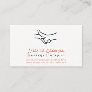 Tarjeta De Visita Terapia de Masaje   Terapia física