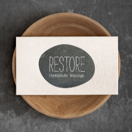 Tarjeta De Visita Terapia de Masaje y Profesor de Meditación