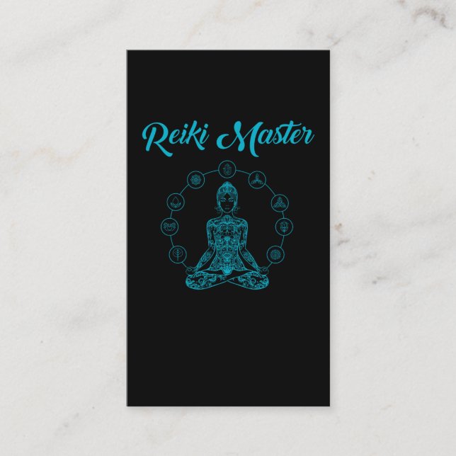 Tarjeta De Visita Terapia de Meditación de Energía Espiritual Reiki  (Anverso)