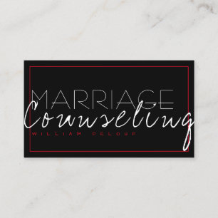 Tarjeta De Visita Terapia de Pareja Consejero de Matrimonio