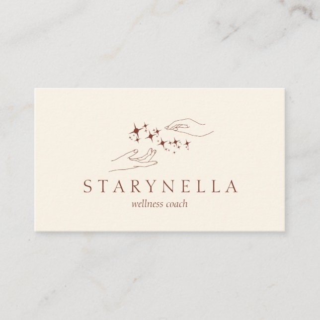 Tarjeta De Visita Terapia de Reiki para curación de marfil (Anverso)