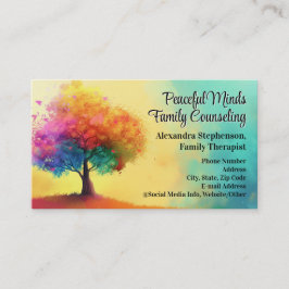Tarjeta De Visita Terapia de terapia de consejería de arcoiris