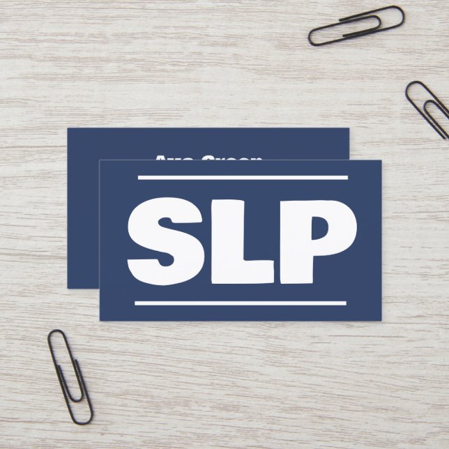 Tarjeta De Visita Terapia de voz SLP (Anverso/Reverso In Situ)