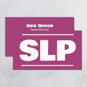 Tarjeta De Visita Terapia de voz SLP
