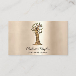 Tarjeta De Visita Terapia de Yoga Psicología de la vida Árbol de la 