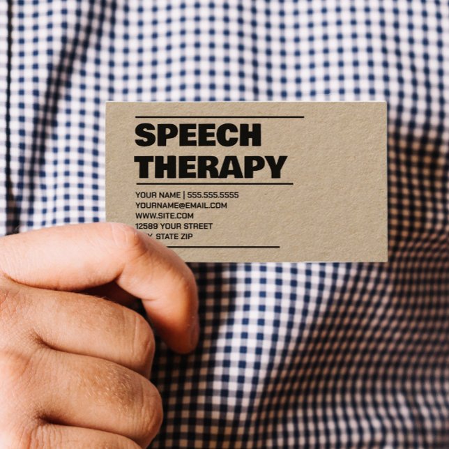 Tarjeta De Visita Terapia del habla (SLP Speech Therapist Business Cards)