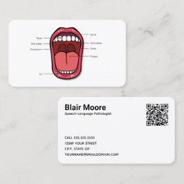 Tarjeta De Visita Terapia del habla QR personalizado