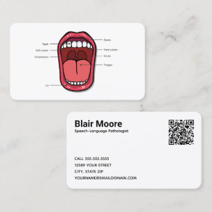 Tarjeta De Visita Terapia del habla QR personalizado