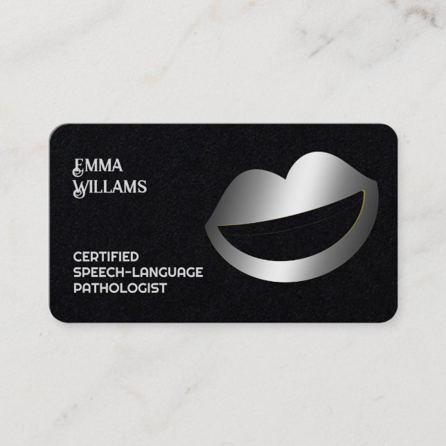 Tarjeta De Visita Terapia del lenguaje de voz (Anverso)