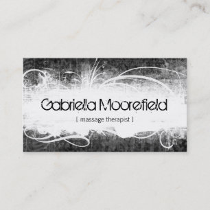 Tarjeta De Visita Terapia extrema del masaje del Grunge
