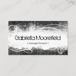 Tarjeta De Visita Terapia extrema del masaje del Grunge