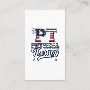 Tarjeta De Visita Terapia Física Patriótica Diseño de Camiseta Vinta