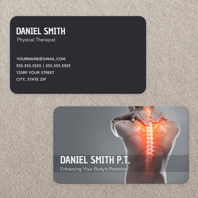 Tarjeta De Visita Terapia física terapéutica (Therapist Physical Therapy Business Cards)