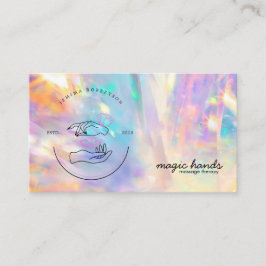 Tarjeta De Visita Terapia holográfica de Masaje de Cristal Esoteric 