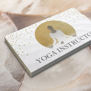 Tarjeta De Visita Terapia Lotus Floral Gold Círculo curativo de yog
