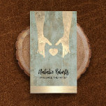 Tarjeta De Visita Terapia Masajista Vintage Gold Healing Manos y Cor<br><div class="desc">Terapia Masajista Vintage Gold Curación Manos y Tarjetas Empresariales Cordiales.</div>