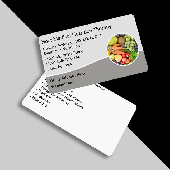 Tarjeta De Visita Terapia nutricional médica moderna (Subido por el creador)