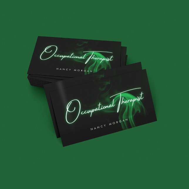 Tarjeta De Visita Terapia ocupacional neonatal verde (Subido por el creador)