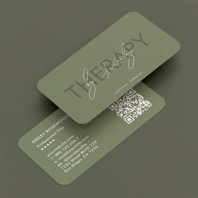 Tarjeta De Visita Terapia podiatrista especializada en pies de págin (Minimal Sage Foot Specialist Podiatrist Therapist Business Card
)