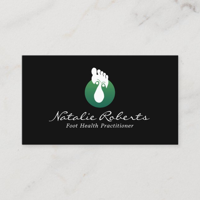 Tarjeta De Visita Terapia Profesional De Masaje De Pie Spa Reflexolo (Anverso)