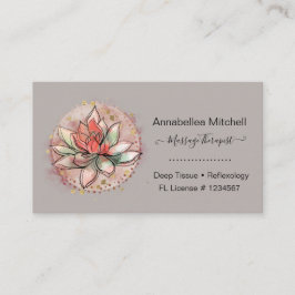 Tarjeta De Visita Terapia Spa Suculento Curación De Yoga