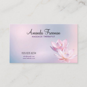 Tarjeta De Visita Terapia suave de masaje con gradiente de Lotus Ser