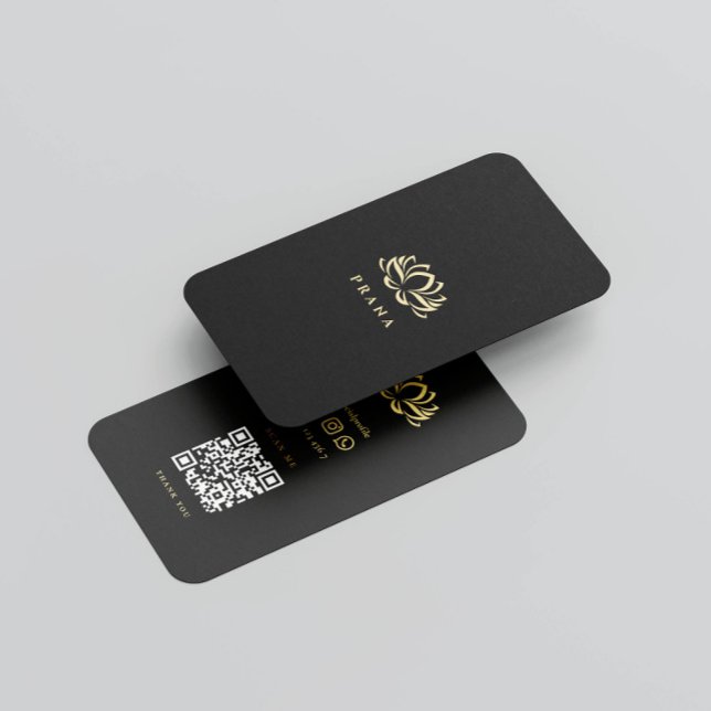 Tarjeta De Visita Terapia Terapia Terapéutica Moderna Gold Lotus (Subido por el creador)