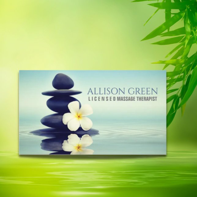 Tarjeta De Visita Terapia Zen Aromaterapia Terapia Masajista Yoga Me (Zen Aromatherapy Massage Therapy Yoga Meditation Business Card)