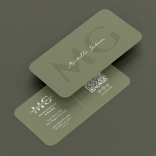 Tarjeta De Visita Terapista entrenador personal Fitness Sage moderno