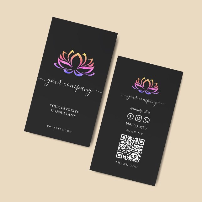 Tarjeta De Visita Terapistas Terapéuticos Cosmetólogos QR (Subido por el creador)