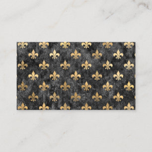 Tarjeta De Visita Tercipelo Negro Fleur De Lis Mardi Gras Orleans