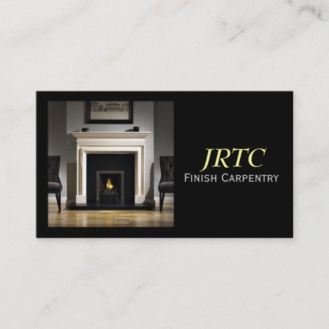 Tarjeta De Visita Terminar Carpintería, Trabajos de construcción (Anverso)