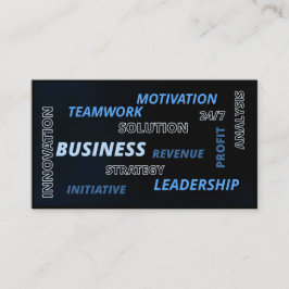 Tarjeta De Visita Términos de expertos de soluciones de negocios de